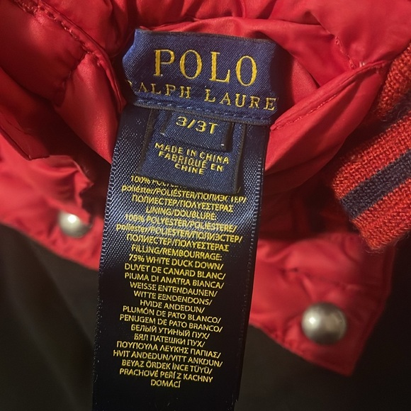 Toddler Boys Polo Red/Blue Reversible Puffer Vest  Size 3/3T - Picture 4 of 9